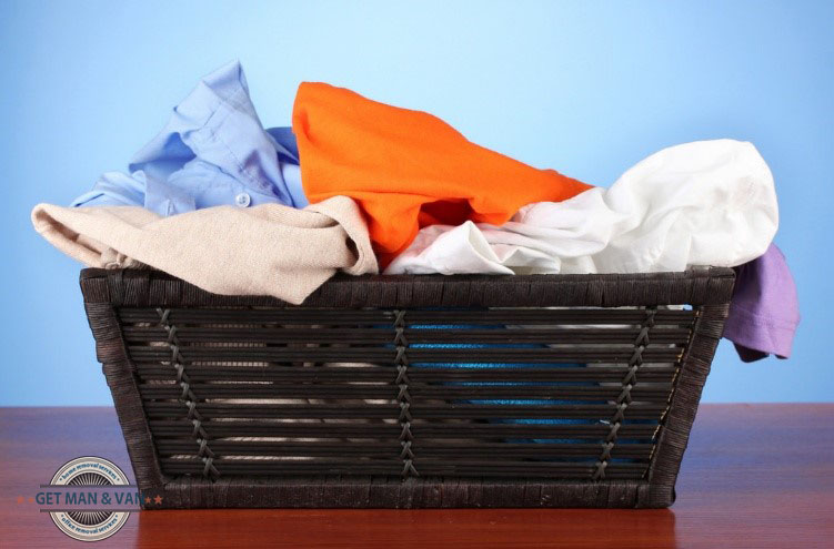 Clothes in laundry basket